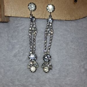 Vintage Rhinestone Drop Earrings